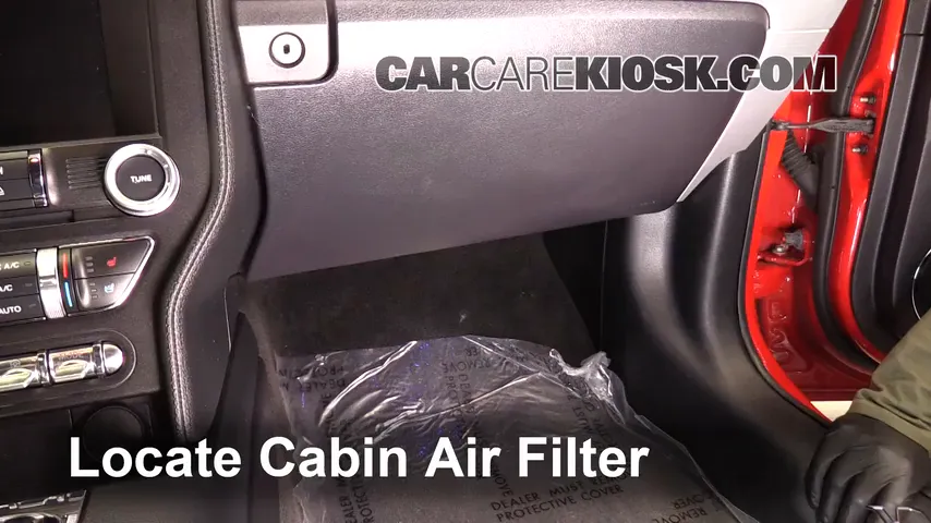 2015 Ford Mustang EcoBoost 2.3L 4 Cyl. Turbo Filtro de aire (interior)